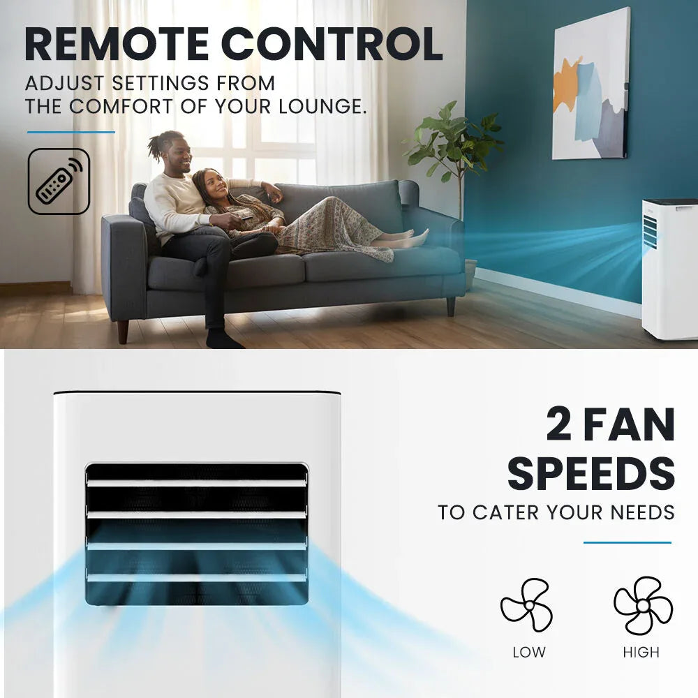 CARSON 2.05kW Portable Air Conditioner, with Fan & Dehumidifier Mode, Remote Control, 24hr Timer, Sleep Mode - Mekamart Australia
