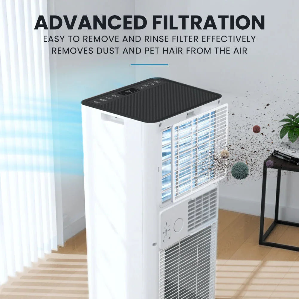 CARSON 2.05kW Portable Air Conditioner, with Fan & Dehumidifier Mode, Remote Control, 24hr Timer, Sleep Mode - Mekamart Australia
