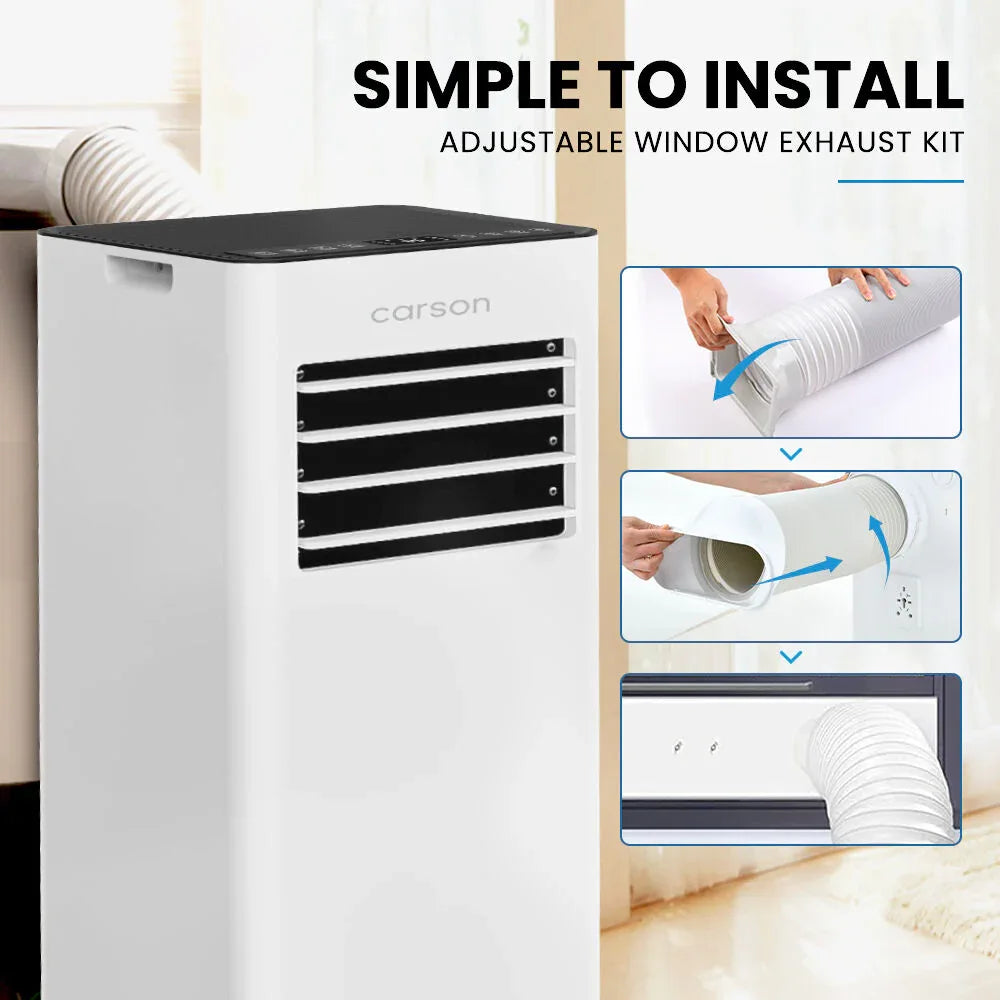 CARSON 2.05kW Portable Air Conditioner, with Fan & Dehumidifier Mode, Remote Control, 24hr Timer, Sleep Mode - Mekamart Australia