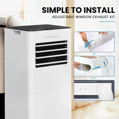 CARSON 2.05kW Portable Air Conditioner, with Fan & Dehumidifier Mode, Remote Control, 24hr Timer, Sleep Mode - Mekamart Australia