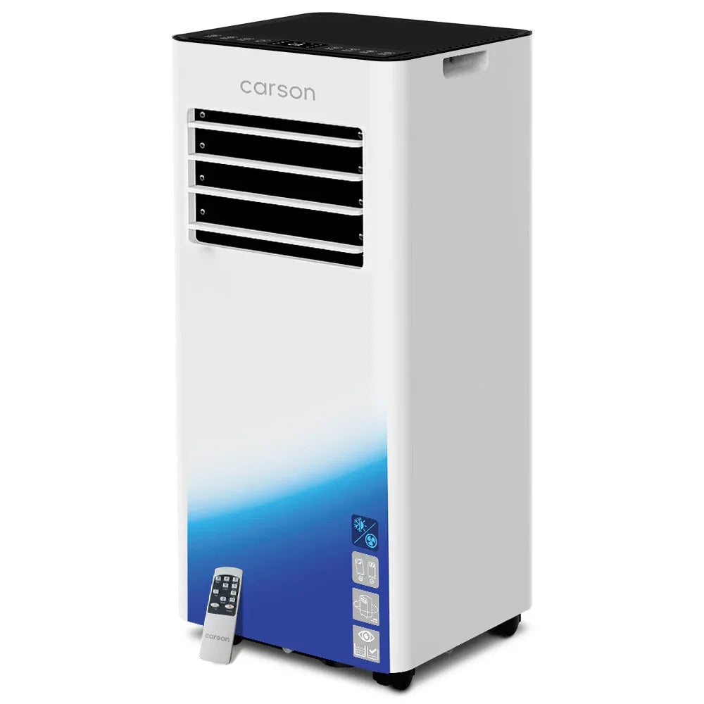CARSON 2.05kW Portable Air Conditioner, Bluetec Edition, Dehumidifier & Fan Mode, Remote Control, 24hr Timer, Sleep Mode - Mekamart Australia