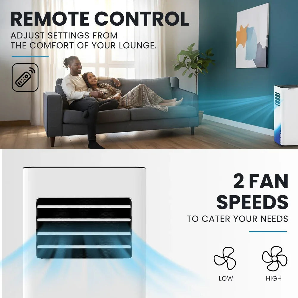 CARSON 2.05kW Portable Air Conditioner, Bluetec Edition, Dehumidifier & Fan Mode, Remote Control, 24hr Timer, Sleep Mode - Mekamart Australia