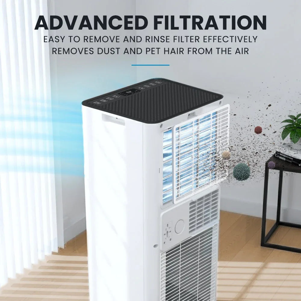 CARSON 2.05kW Portable Air Conditioner, Bluetec Edition, Dehumidifier & Fan Mode, Remote Control, 24hr Timer, Sleep Mode - Mekamart Australia