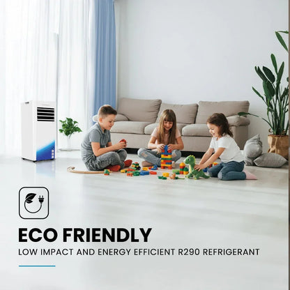 CARSON 2.05kW Portable Air Conditioner, Bluetec Edition, Dehumidifier & Fan Mode, Remote Control, 24hr Timer, Sleep Mode - Mekamart Australia