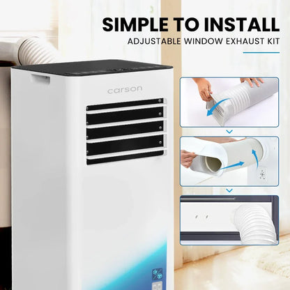 CARSON 2.05kW Portable Air Conditioner, Bluetec Edition, Dehumidifier & Fan Mode, Remote Control, 24hr Timer, Sleep Mode - Mekamart Australia