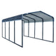 SHADE SHIELD Single Carport Shed 3.3 x 6 x 2.9m, Galvanised Steel Frame, Powder Coated Gable Roof, Shelter for Car Caravan Boat Tractor Agricultural - Mekamart Australia