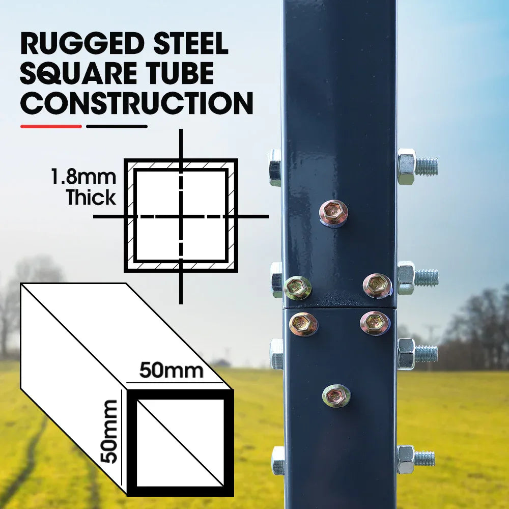 SHADE SHIELD Single Carport Shed 3.3 x 6 x 2.9m, Galvanised Steel Frame, Powder Coated Gable Roof, Shelter for Car Caravan Boat Tractor Agricultural - Mekamart Australia