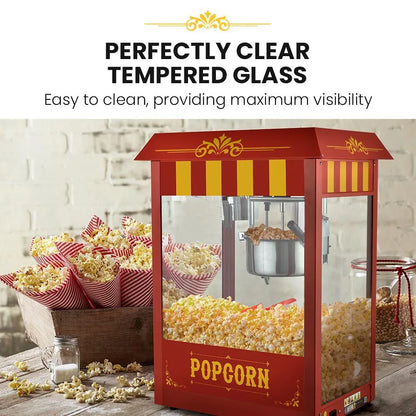 EUROCHEF Commercial Electric Popcorn Maker Machine Pop Corn Popper Cooker - Mekamart Australia