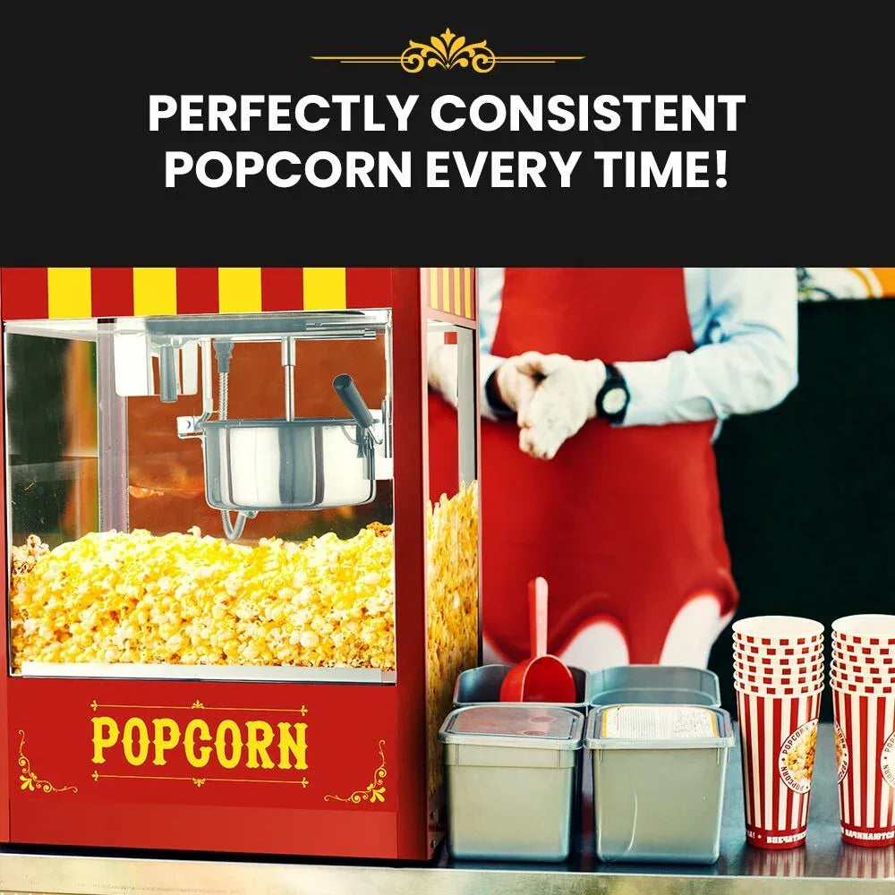 EUROCHEF Commercial Electric Popcorn Maker Machine Pop Corn Popper Cooker - Mekamart Australia