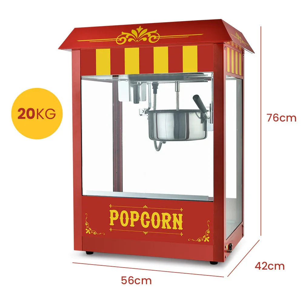 EUROCHEF Commercial Electric Popcorn Maker Machine Pop Corn Popper Cooker - Mekamart Australia