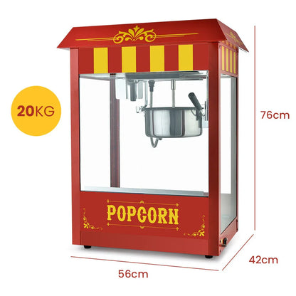 EUROCHEF Commercial Electric Popcorn Maker Machine Pop Corn Popper Cooker - Mekamart Australia