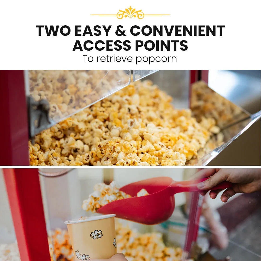 EUROCHEF Commercial Electric Popcorn Maker Machine Pop Corn Popper Cooker - Mekamart Australia
