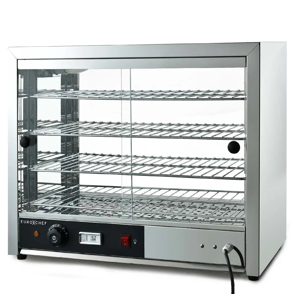 EUROCHEF Electric Food Warmer Display, 1000W, 4-Tier Stainless Steel - Mekamart Australia