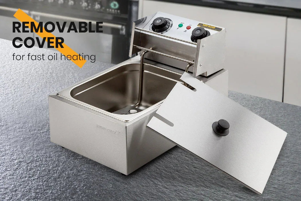 EuroChef Commercial Electric Deep Fryer Frying Basket Chip Cooker Fry Scoop - Mekamart Australia