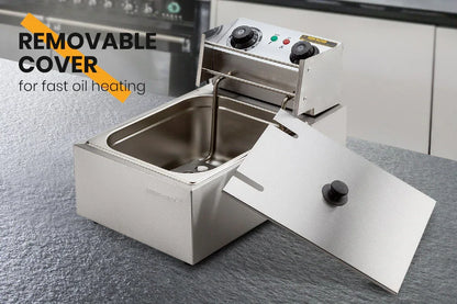 EuroChef Commercial Electric Deep Fryer Frying Basket Chip Cooker Fry Scoop - Mekamart Australia