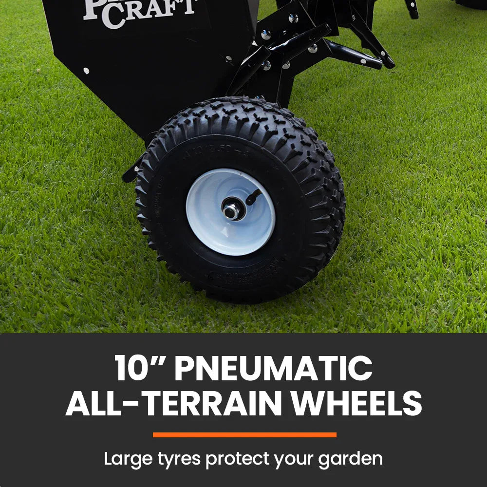 PlantCraft Tow Behind Plug Lawn Aerator 1m (40") Wide, Universal Hitch for Ride on Mower, Garden Tractor - Mekamart Australia