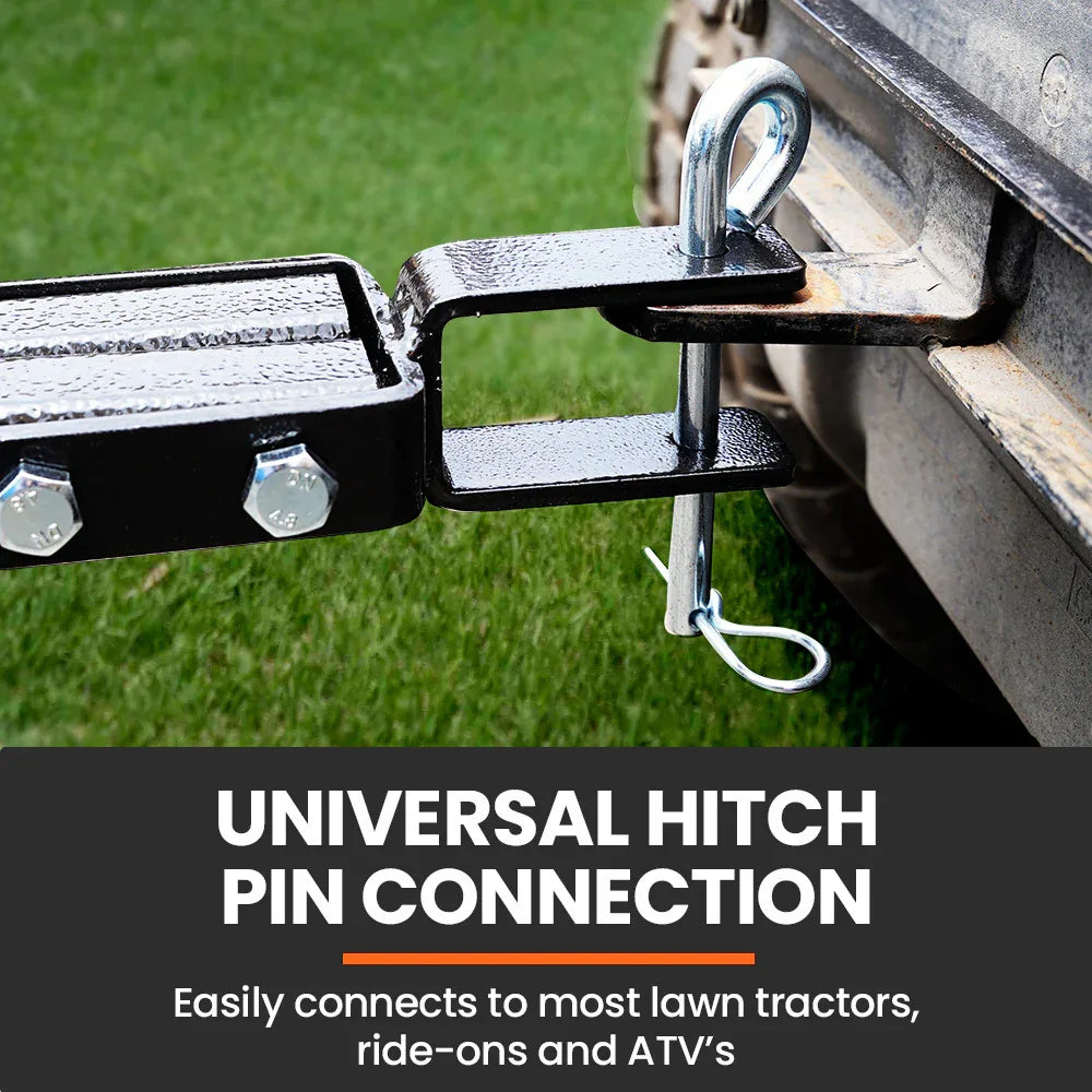 PlantCraft Tow Behind Lawn Roller Spike Aerator 36" Wide, Universal Hitch for Ride on Mower, Garden Tractor - Mekamart Australia