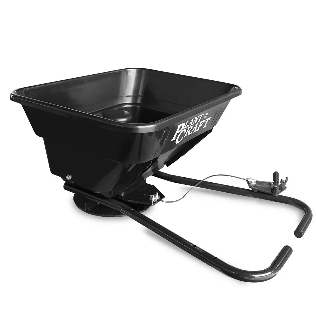 PLANTCRAFT Spreader 12V 36kg 30L Lawn Seed Fertiliser, for ATV, Ride on Mower, with Rain Cover - Mekamart Australia