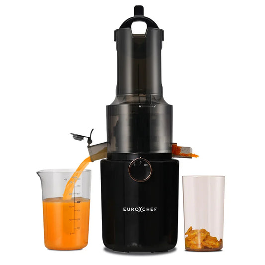 EUROCHEF Cold Press Slow Juicer Machine, Large Chute, 200W, Charcoal Grey - Mekamart Australia