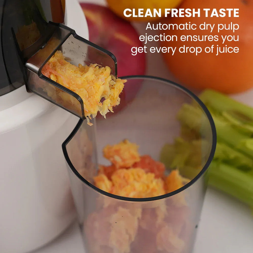 EUROCHEF Cold Press Slow Juicer Machine, Large Chute, 200W, White - Mekamart Australia