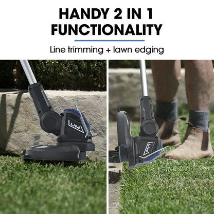 POWERBLADE LN4 20V Cordless Electric Line Trimmer & Garden Edger Kit, with Battery and Fast Charger - Mekamart Australia