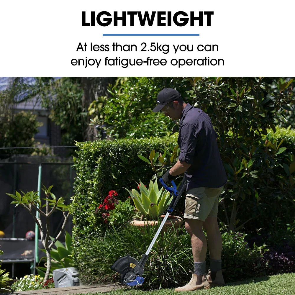POWERBLADE LN4 20V Cordless Electric Line Trimmer & Garden Edger Kit, with Battery and Fast Charger - Mekamart Australia