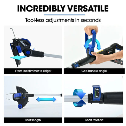 POWERBLADE LN4 20V Cordless Electric Line Trimmer & Garden Edger Kit, with Battery and Fast Charger - Mekamart Australia