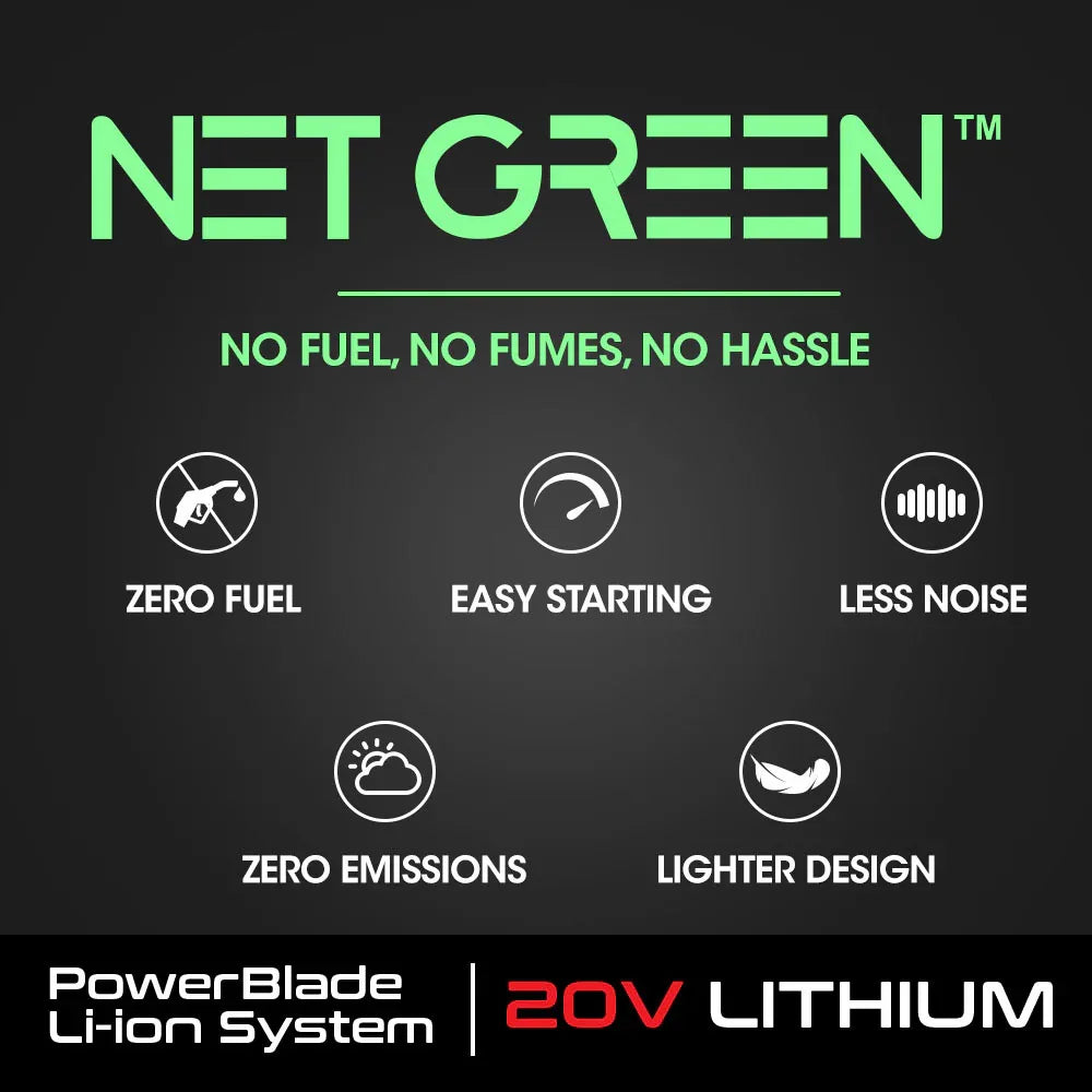 POWERBLADE LN4 20V Cordless Electric Line Trimmer & Garden Edger Kit, with Battery and Fast Charger - Mekamart Australia
