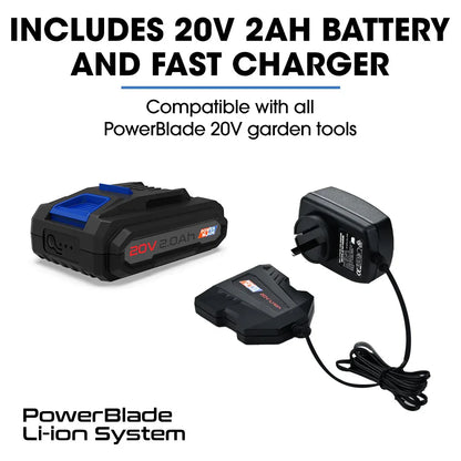 POWERBLADE LN4 20V Cordless Electric Line Trimmer & Garden Edger Kit, with Battery and Fast Charger - Mekamart Australia