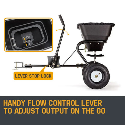 PLANTCRAFT Tow Behind Broadcast Spreader 30kg 26L Seed Fertiliser Tow Rotary - Mekamart Australia