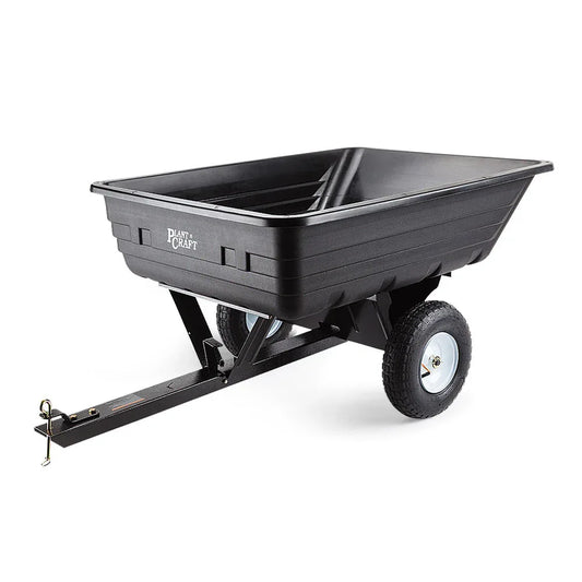 PLANTCRAFT 400LBS Poly Dump Cart Garden Tip Trailer Tray Tow Quad ATV Ride - Mekamart Australia
