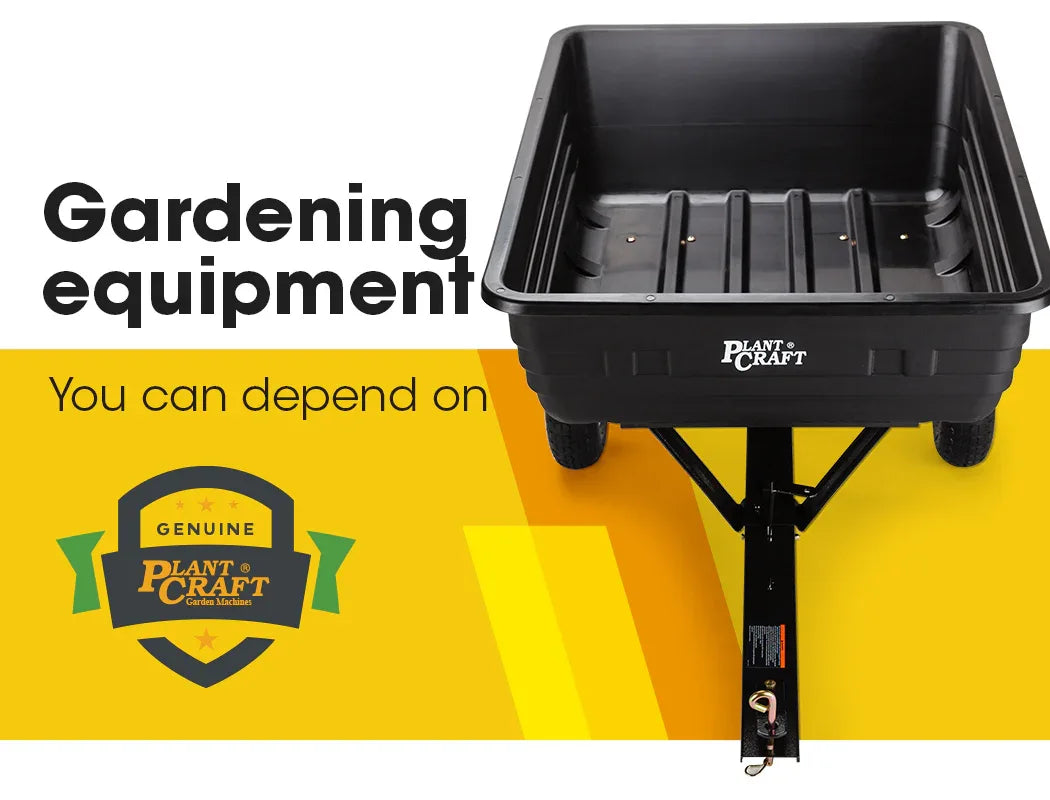 PLANTCRAFT 400LBS Poly Dump Cart Garden Tip Trailer Tray Tow Quad ATV Ride - Mekamart Australia