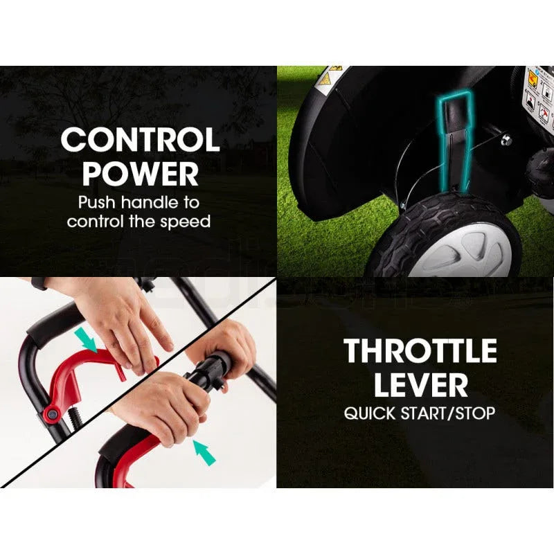 Baumr-AG 31CC Lawn Edger Petrol 4 Stroke Garden Grass Weed Trimmer Blade Cutting - Mekamart Australia