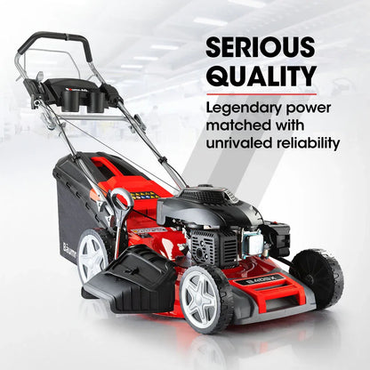 Baumr-AG 220cc Lawn Mower 4-Stroke 20 Inch Petrol Lawnmower 4-in-1 Self-Propelled Push - Mekamart Australia