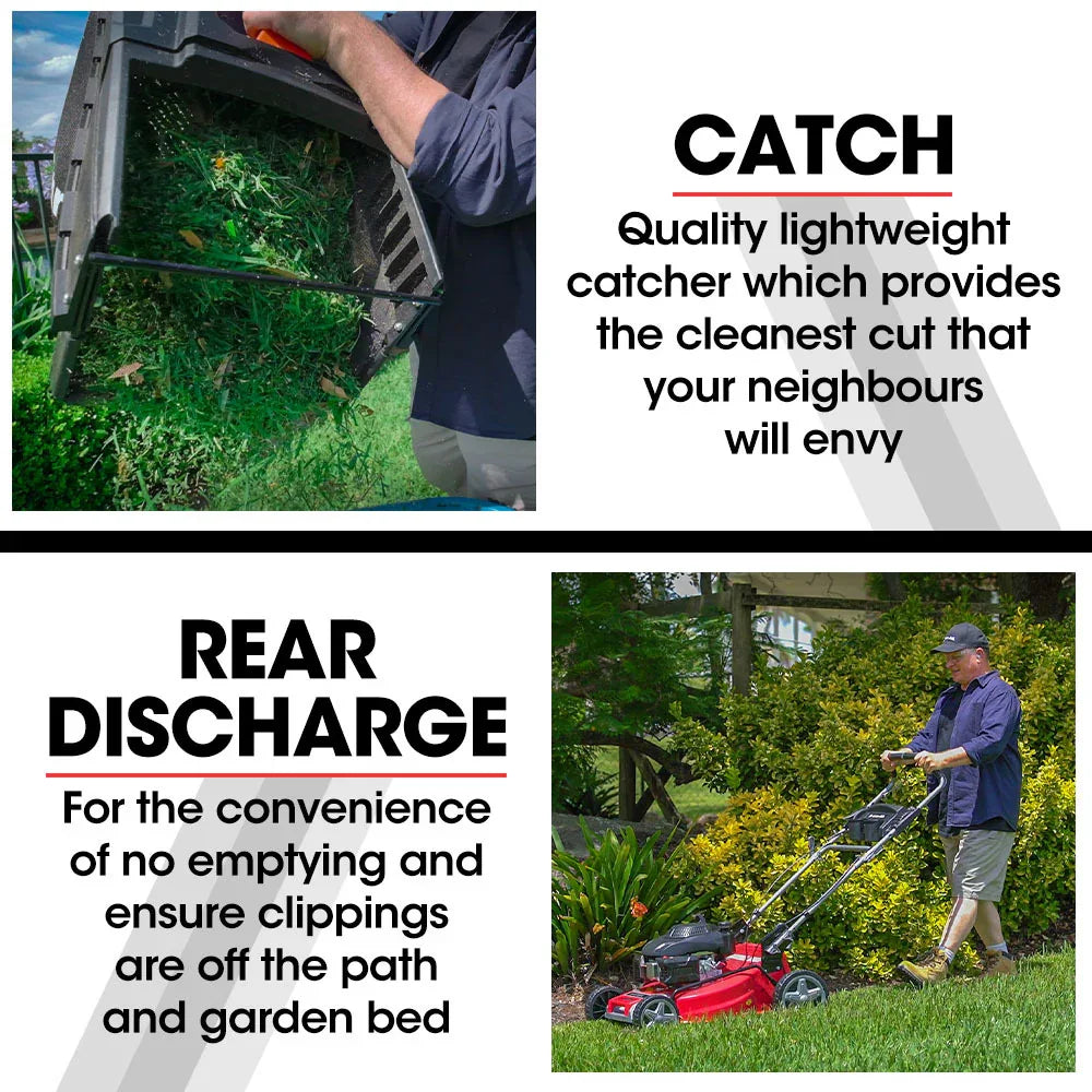 Baumr-AG 220cc Lawn Mower 4-Stroke 20 Inch Petrol Lawnmower 4-in-1 Self-Propelled Push - Mekamart Australia