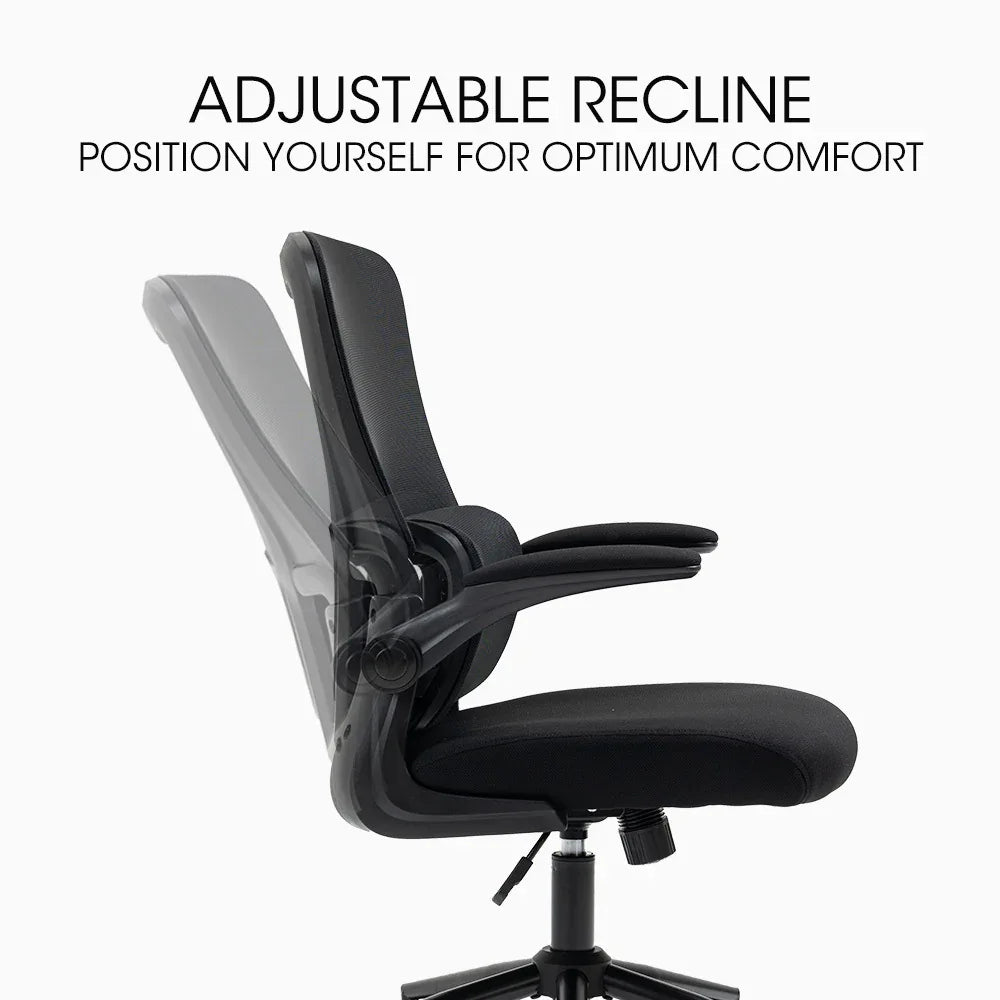 FORTIA Ergonomic Mesh Office Chair Computer Seat Adjustable Recline, Black - Mekamart Australia