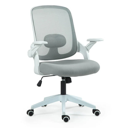 Fortia Ergonomic Office Desk Chair, Coolmesh Fabric, Adjustable Recline, Grey Mesh/White Frame - Mekamart Australia