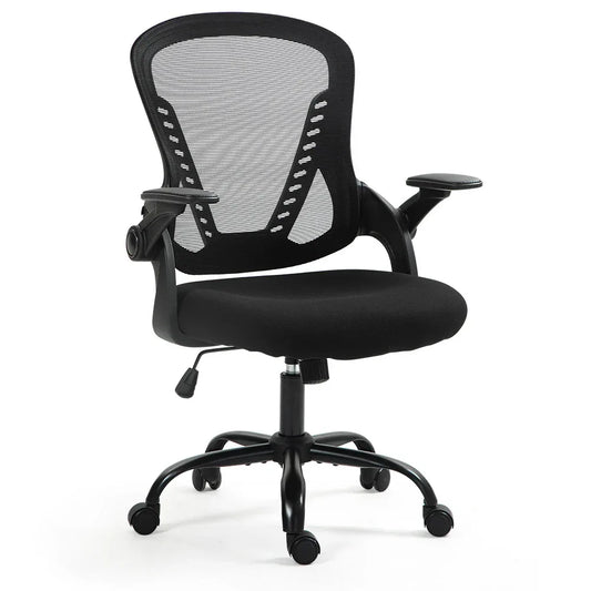 FORTIA Ergonomic Office Desk Chair, Coolmesh Fabric, Adjustable Recline, Black Mesh/Black Frame - Mekamart Australia