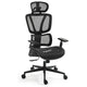Fortia Ergonomic Office Desk Chair, Coolmesh Fabric, Adjustable Lumbar Support, Headrest, Armrest and Recline, Black Mesh/Black Frame - Mekamart Australia