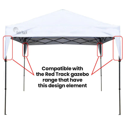 RED TRACK 3x Side Walls for 3x3m Gazebo, White - Mekamart Australia