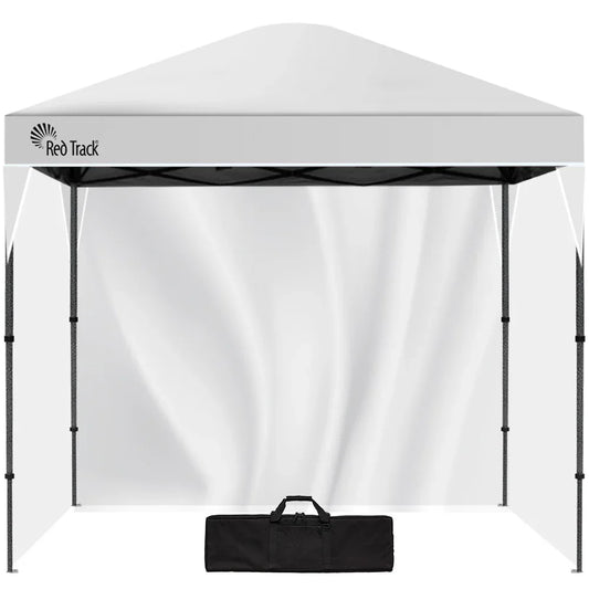 RED TRACK 3x3m Ultra Compact Folding Gazebo, Walls, Carry bag, Portable Outdoor Popup Marquee for Camping Beach, White - Mekamart Australia
