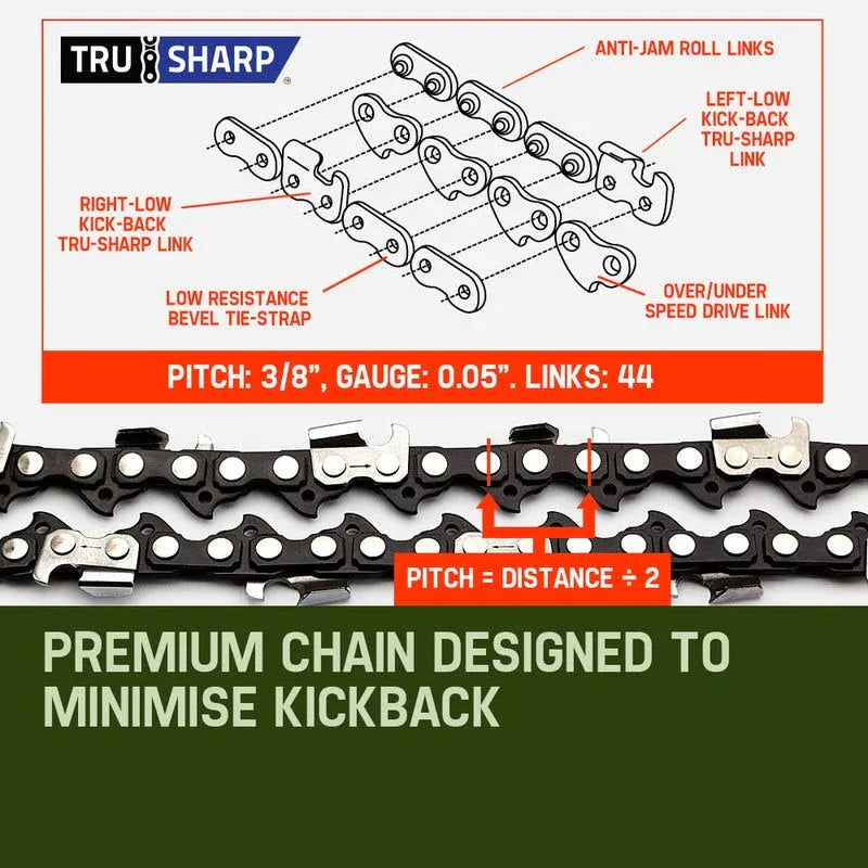 BAUMR-AG 65cc 9in1 Long Reach Garden Multi-tool, Pole Saw, Hedge & Line Trimmer, Brush Cutter, 12" Tree Trimming Pruning Chainsaw Bar, 2 Extension Shafts - Mekamart Australia