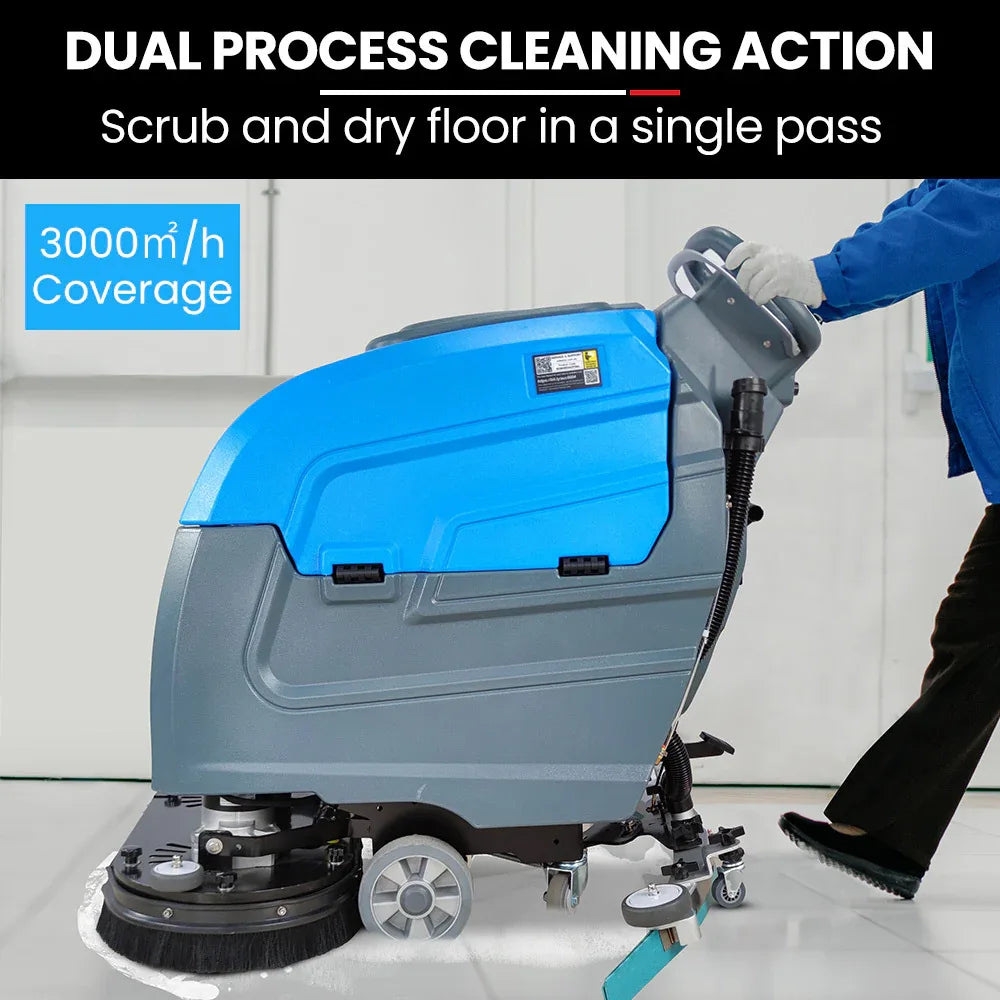 Auch FSP26 Self-Propelled Floor Scrubber & Dryer, 720mm, Battery Powered, Walk Behind, Multi-purpose Commercial Grade Machine - Mekamart Australia