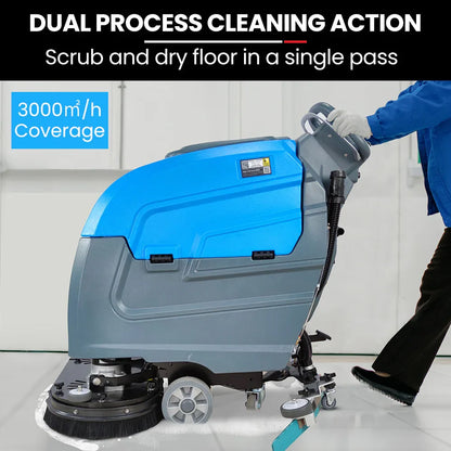Auch FSP26 Self-Propelled Floor Scrubber & Dryer, 720mm, Battery Powered, Walk Behind, Multi-purpose Commercial Grade Machine - Mekamart Australia