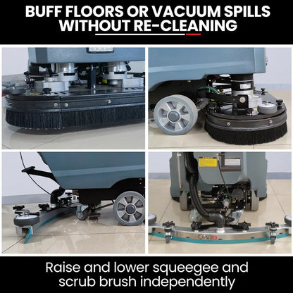 Auch FSP26 Self-Propelled Floor Scrubber & Dryer, 720mm, Battery Powered, Walk Behind, Multi-purpose Commercial Grade Machine - Mekamart Australia