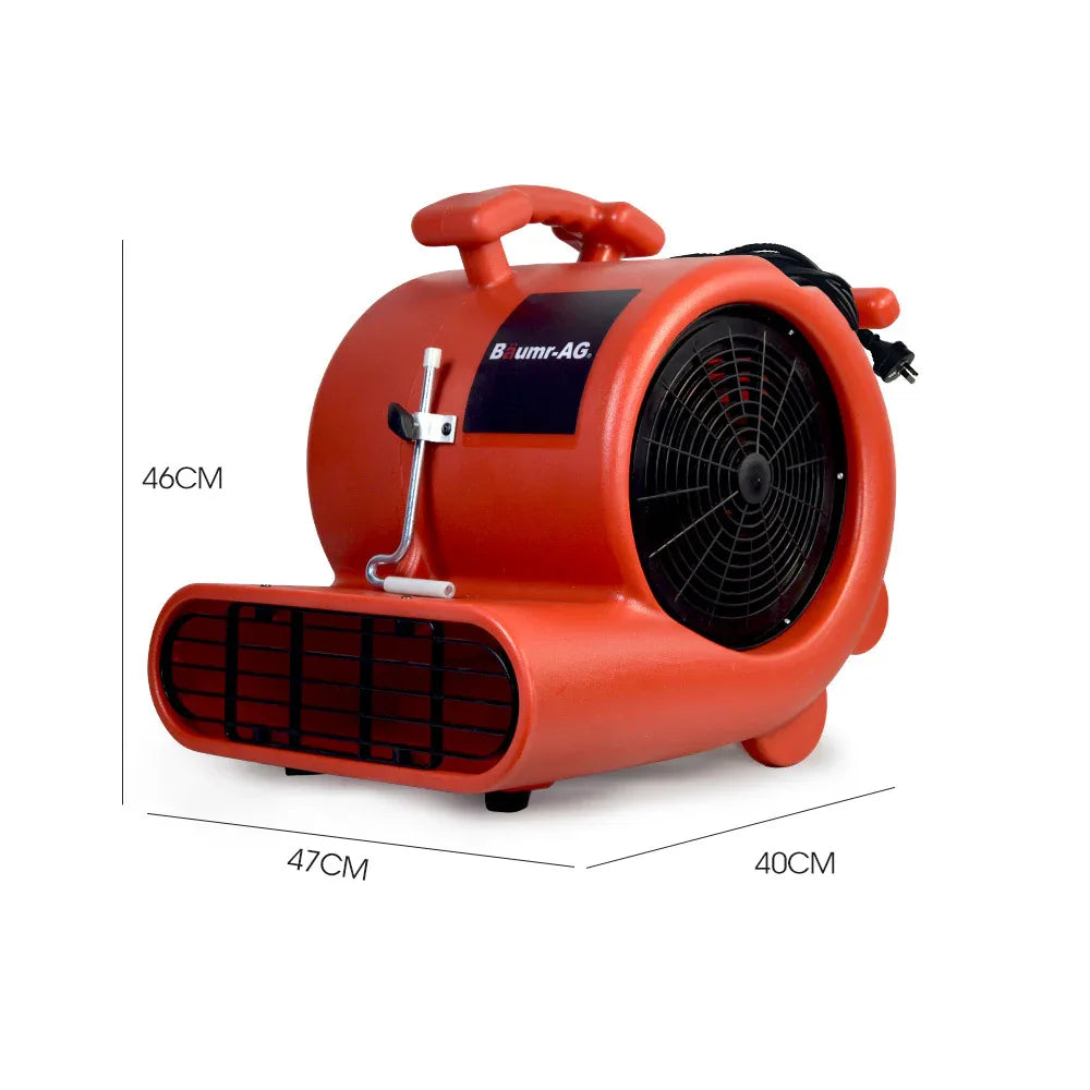 Baumr-AG 3-Speed Carpet Dryer Air Mover Blower Fan, 1300CFM, Sealed Copper Motor, Poly Housing - Mekamart Australia