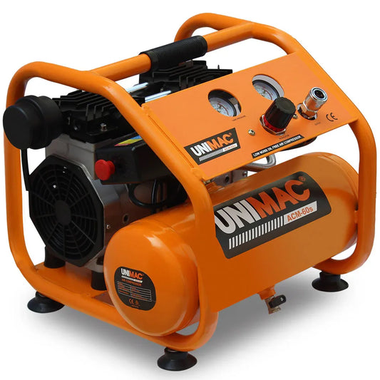 Unimac 1.5HP 6L Silent Oil-Free Portable Electric Air Compressor, for Airtools, Tyre Inflation - Mekamart Australia