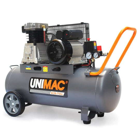 Unimac 70L 2.2kW Commercial Air Compressor, 280L/min 116PSI, Brushless Motor, Certified Tank, Long Service Life - Mekamart Australia