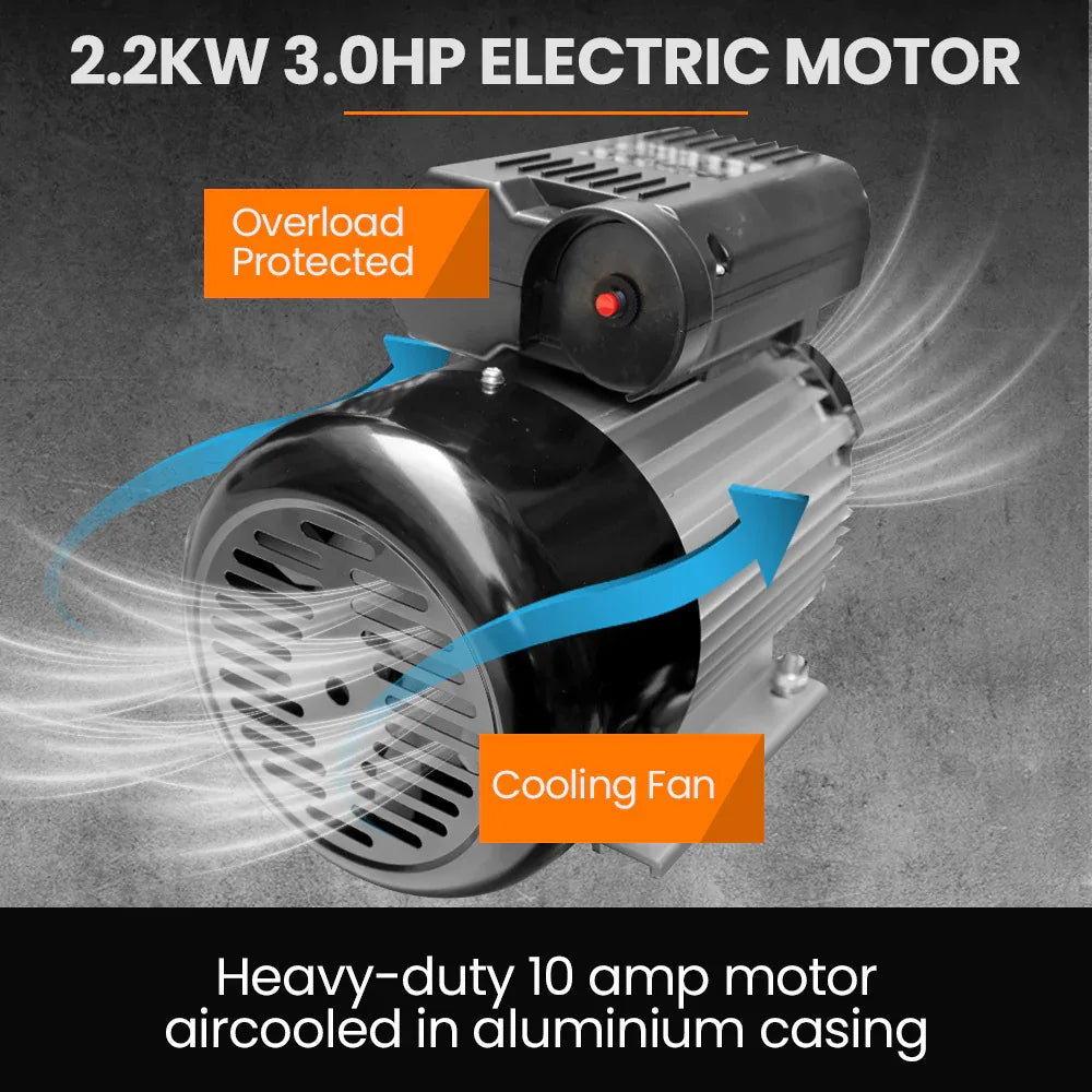Unimac 70L 2.2kW Commercial Air Compressor, 280L/min 116PSI, Brushless Motor, Certified Tank, Long Service Life - Mekamart Australia