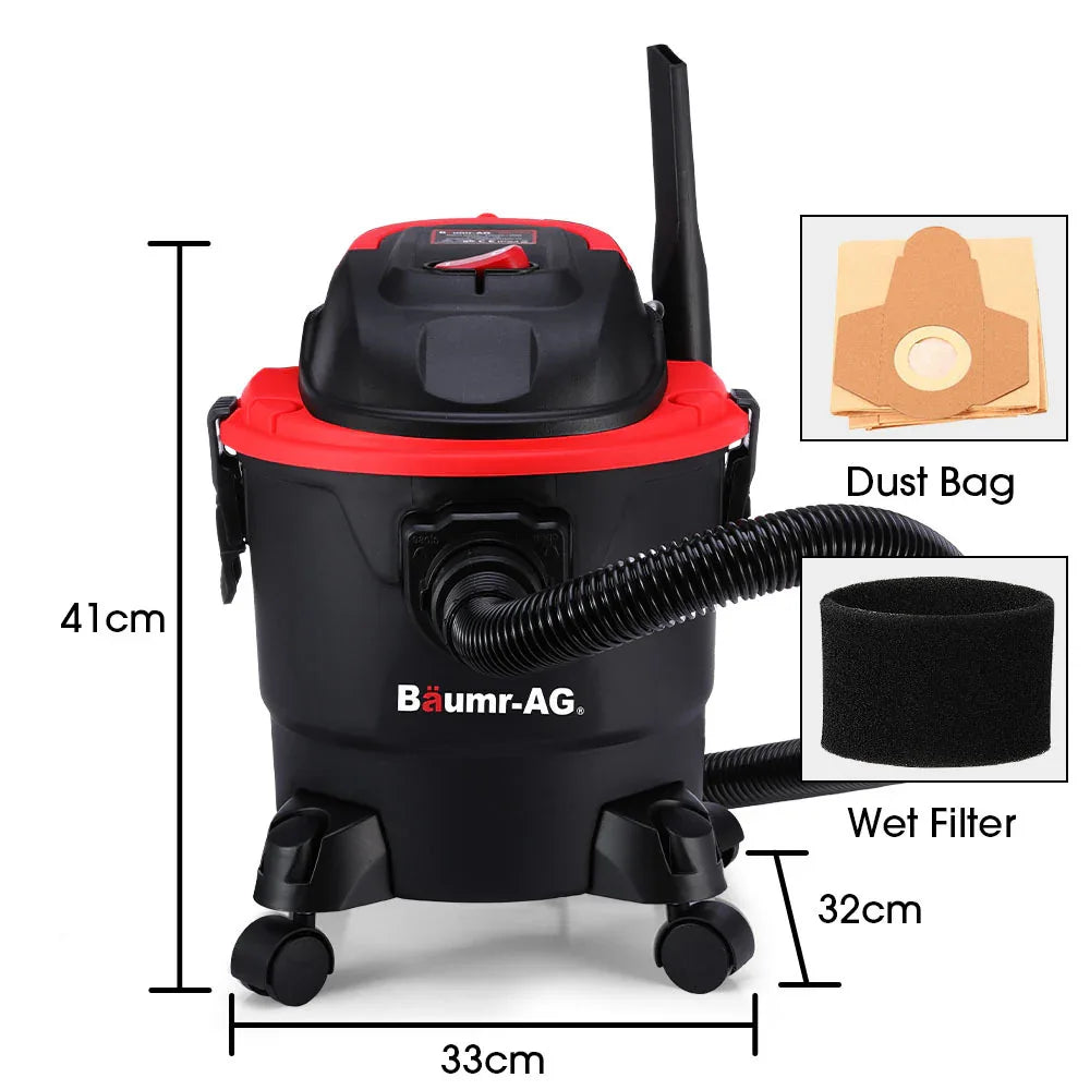 Baumr-AG 15L 1200W Wet and Dry Vacuum Cleaner, with Blower, for Car, Workshop, Carpet - Mekamart Australia